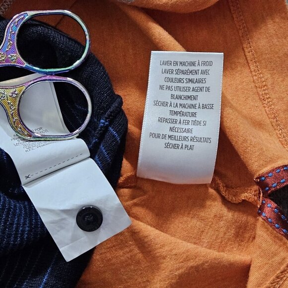 T Shirt Mens L Lot of 2 Perry Ellis Robert Graham SS Boho Preppy Athleisure City - Picture 8 of 13